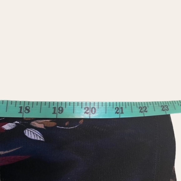 CLEO Floral Pattern Sheer V-Neck Women Tunic Blouse Size M - Picture 8 of 8